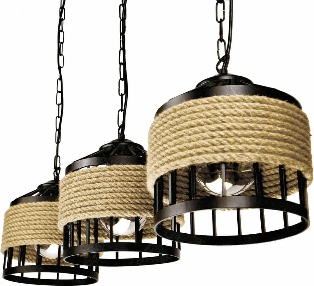 KOLOSEUM 3 Lampe suspendue noire design rustique et bohème chic - 3