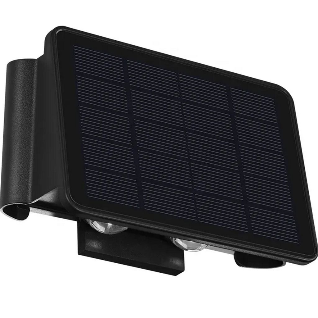 Solarleuchte moderner Wandstrahler 5 helle LED Wandlampe Produktbild 