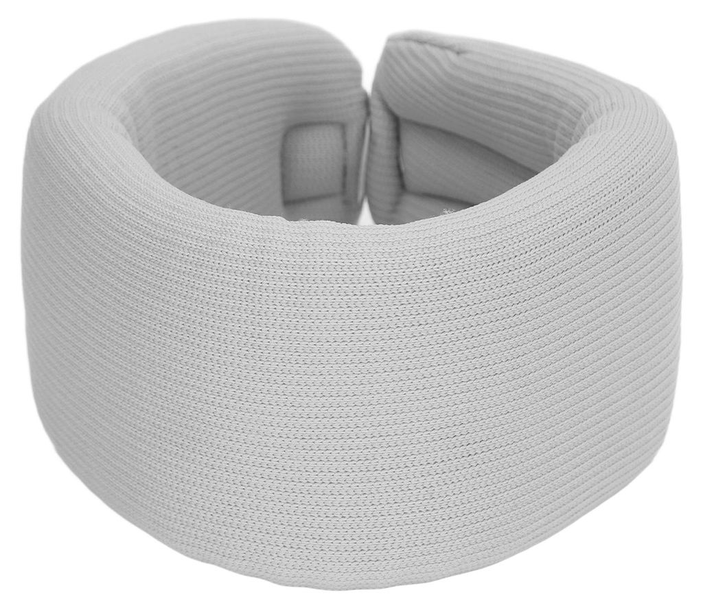 Halskrause, graues Nylon, hochelastischer Schwamm, Kinnkrümmungs-Design, Stützpolster für Zuhause, M