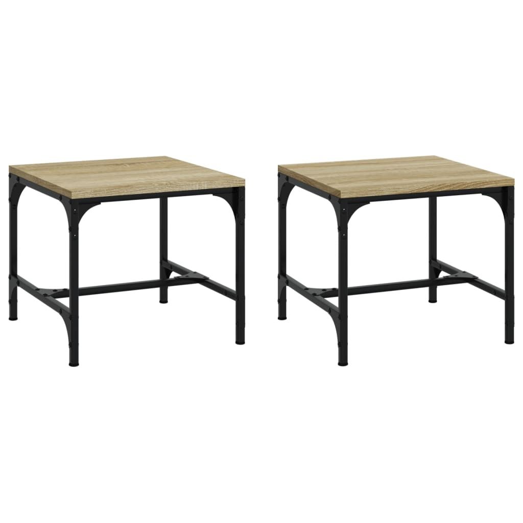 vidaXL Beistelltische 2 Stk. Sonoma-Eiche 40x40x35 cm Holzwerkstoff