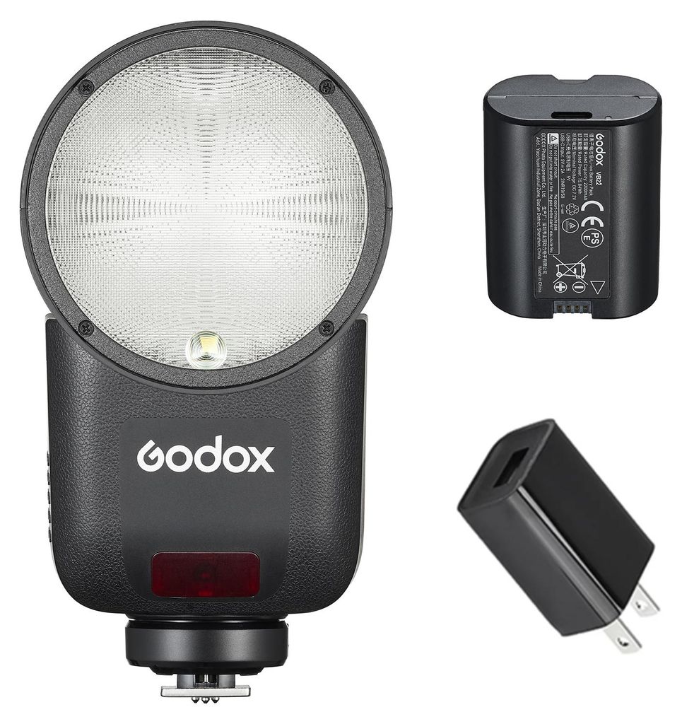 Godox V1mid N Kamerablitz mit TTL- und High-Speed-Sync-Funktion, Li-Ionen-Akku, tragbarer Blitz, kompatibel mit Nikon-DSLR-Kameras, US-Stecker