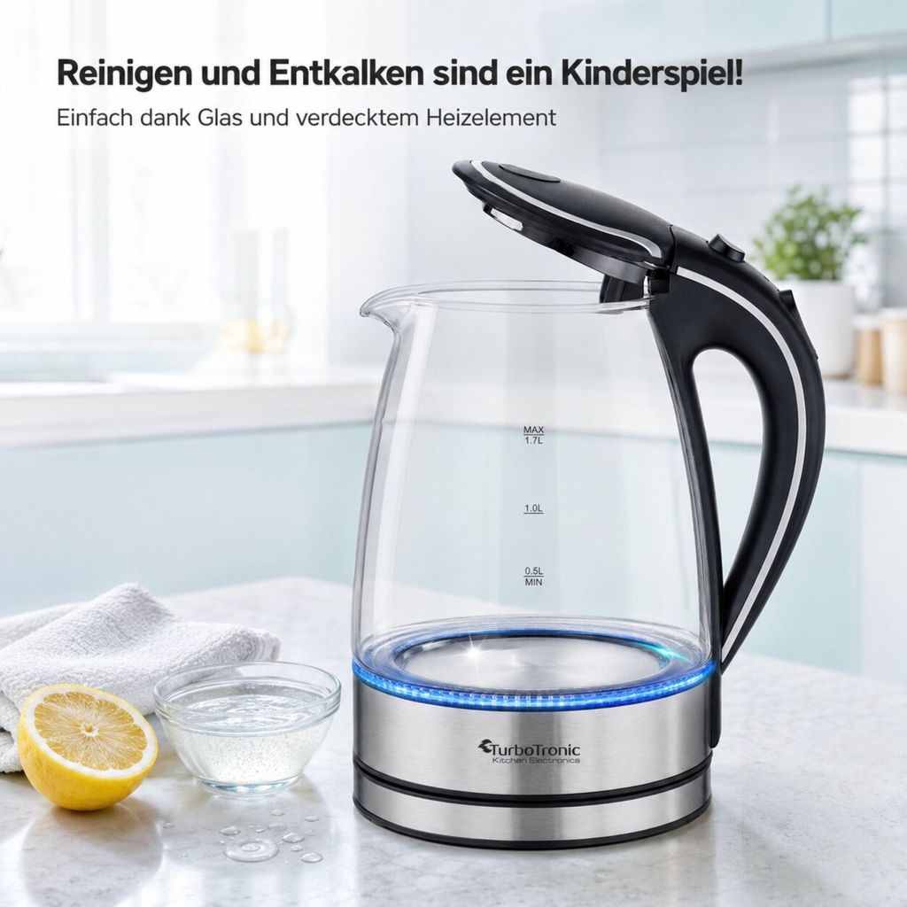 TurboTronic Wasserkocher – TT-LED01 – 2200 W