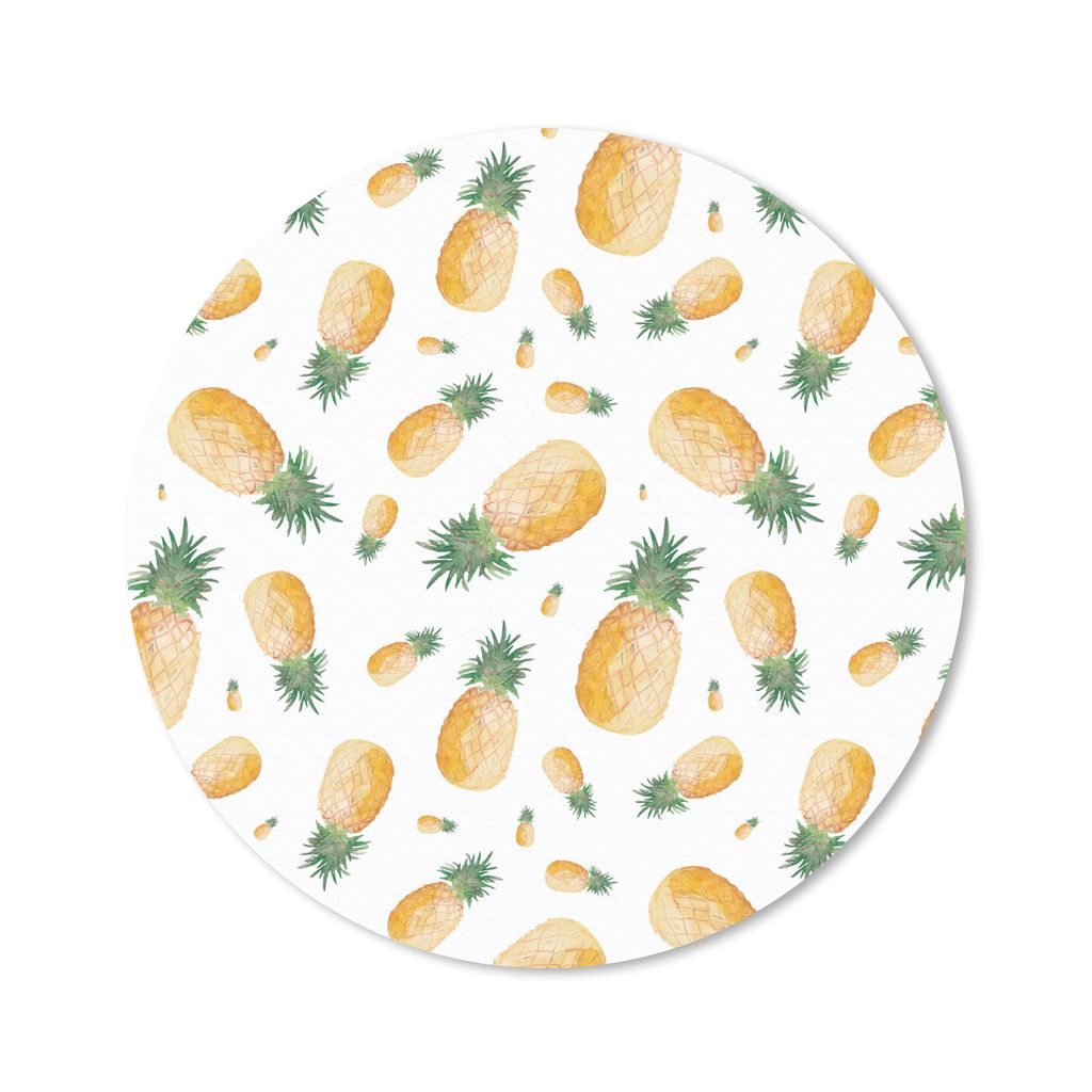 MuchoWow Mauspad Mousepad Ananas - Obst - Design 30x30 cm - Mousepads - Maus Mat - Pad - Mausunterlage - Tischunterlage - Schreibtischmatten