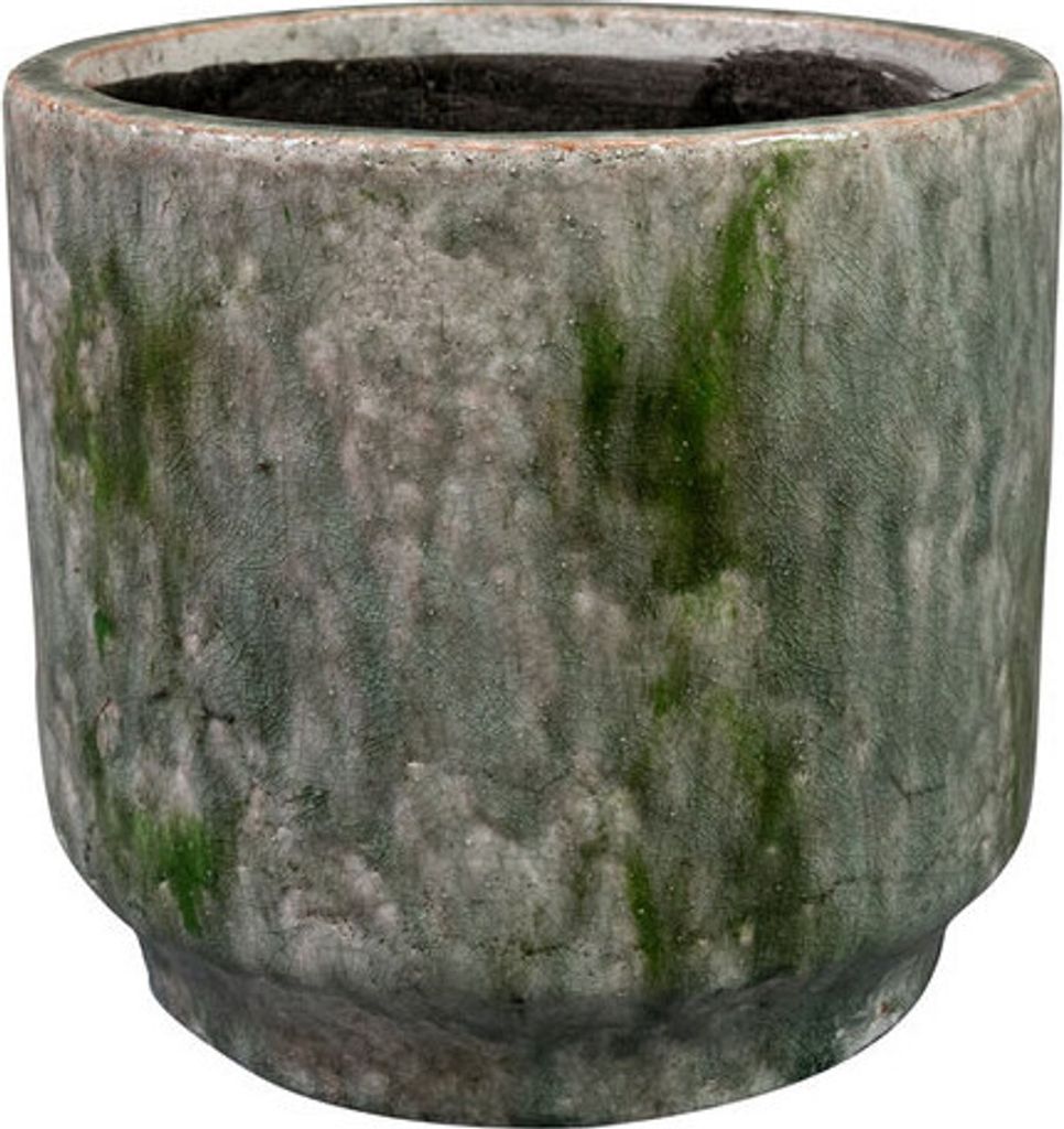 Ter Steege Blumentopf, Grün-Moosgrün, Durchmesser 18 cm, Höhe 16 cm