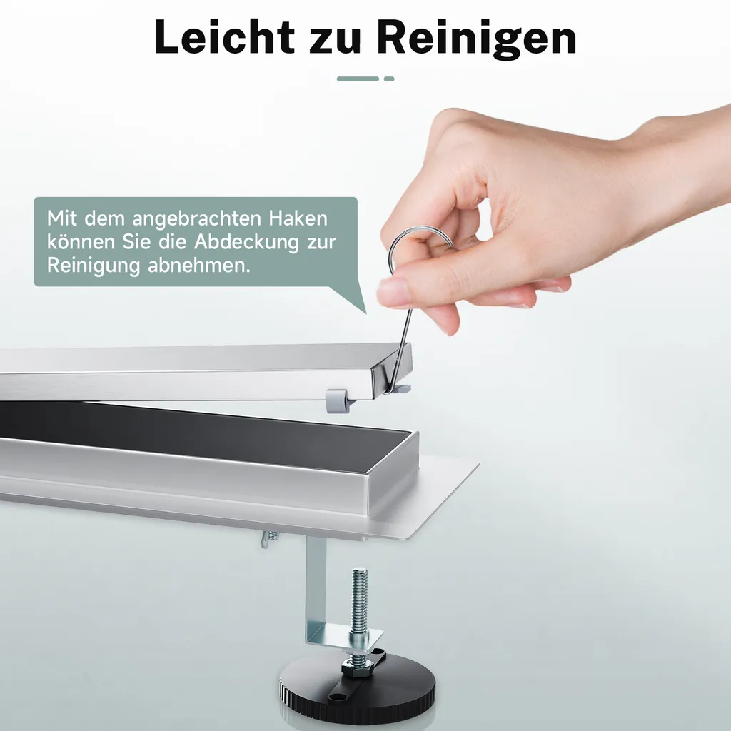 Canaletta Doccia 70 cm SONNI Inox 304 | Design 2 in 1 Invisibile - 8