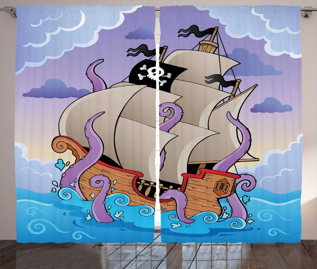 Rideau occultant partiel pieuvre 280x225cm pour intimité et style