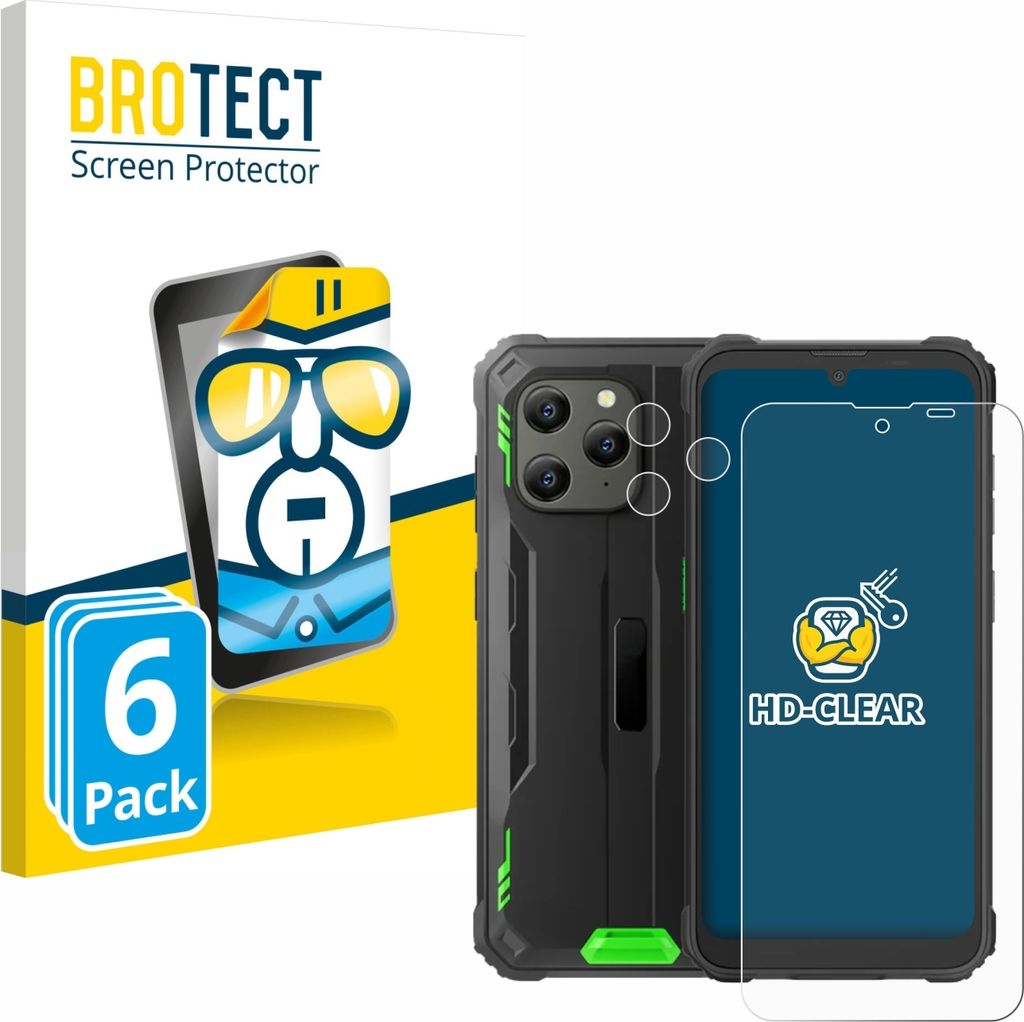 6x Für Blackview BV5300 Plus (Display+Kamera) Schutzfolie BROTECT Displayschutz Display Schutz Folie Klar Transparent