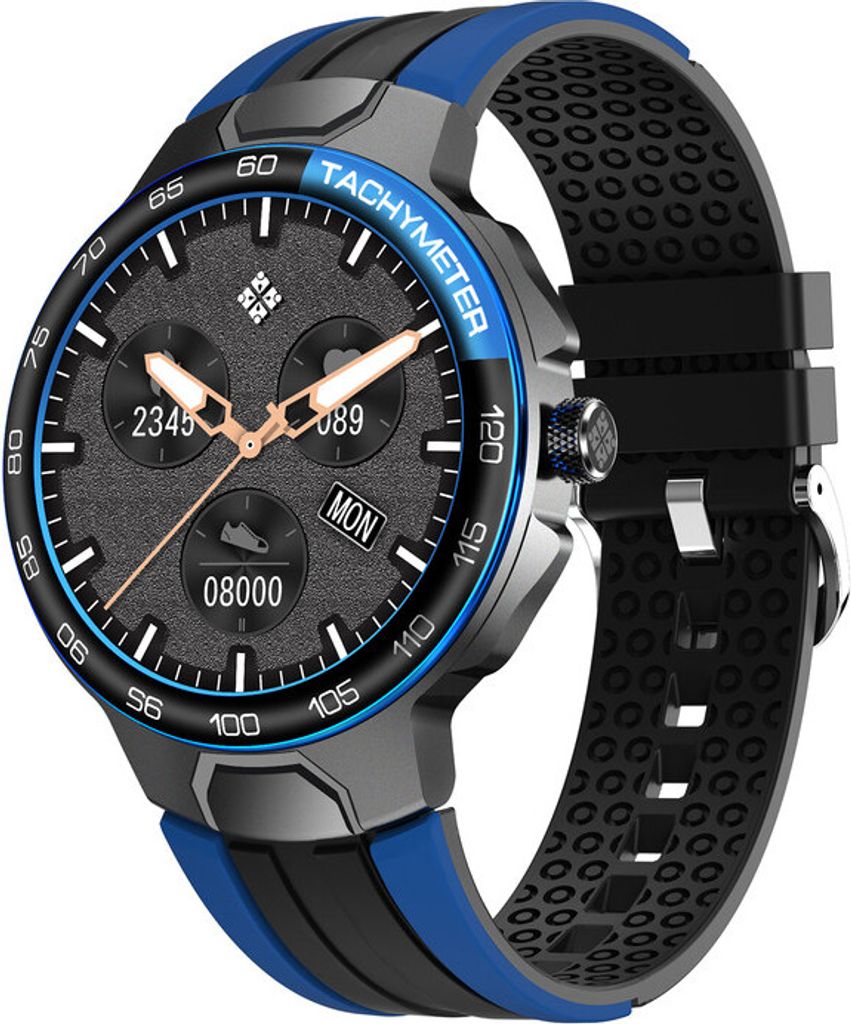 E15 Smart Watch Outdoor Sports Mechanische Uhr Wasserdichter Pulsmesser Schlafüberwachung Tracker Blau