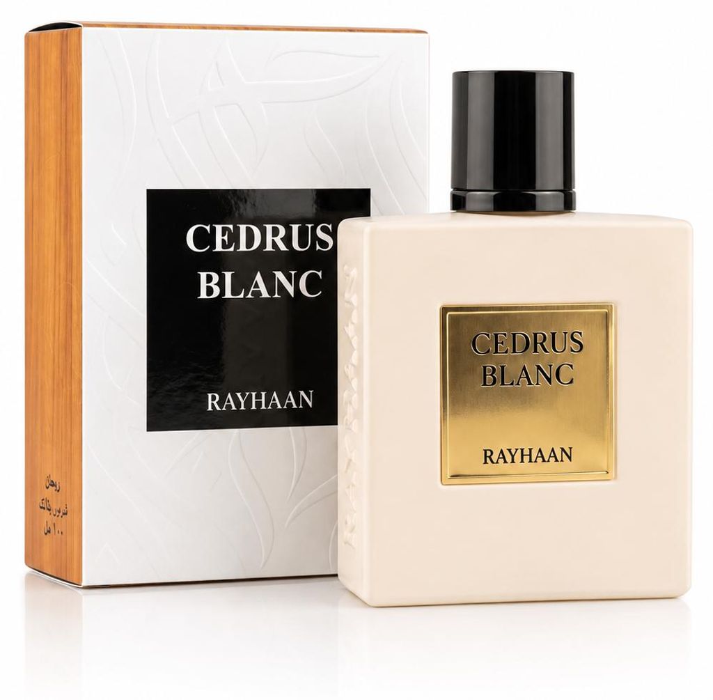 Rayhaan Cedrus Blanc 100ml Eau de Parfum NEU Productafbeelding  AI-gegenereerde afbeelding