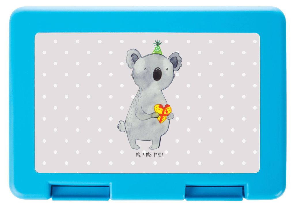 Mr. & Mrs. Panda Frischhaltedose Koala Geschenk - Grau Pastell - Party, Essensbox, Lunchbox, Brot Aufbewahrungsbox, Geburtstag, Bentobox, Bento Box...