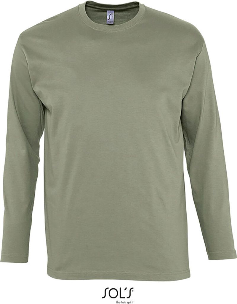 SOLs 11420 | Langarm Monarch Herren T-Shirt - Farbe: Khaki Produktbild 