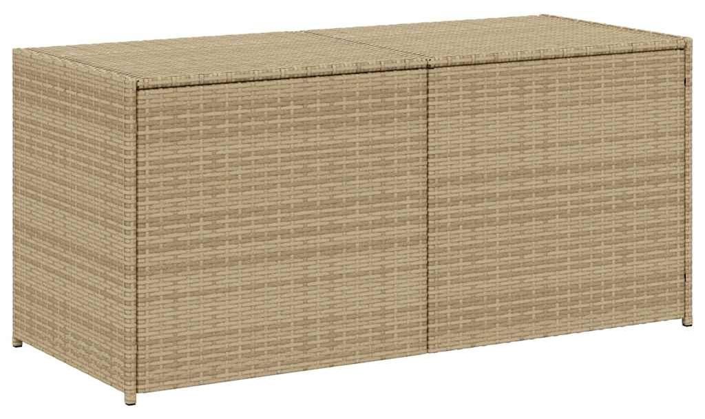 vidaXL Gartentruhe Beige 283L Poly Rattan