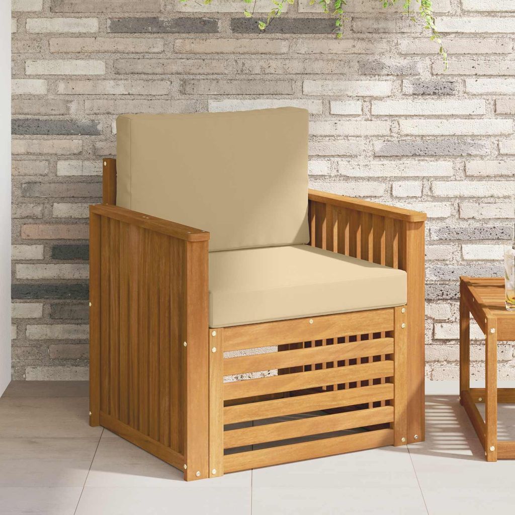 "im Sonderangebot"Outdoor-Sofagarnitur/Couchgarnitur - CLORIS - Outdoor-Möbel - für Garten/Terrasse - mit Kissen Natur 71x63x73 cm - Gartensofas ...