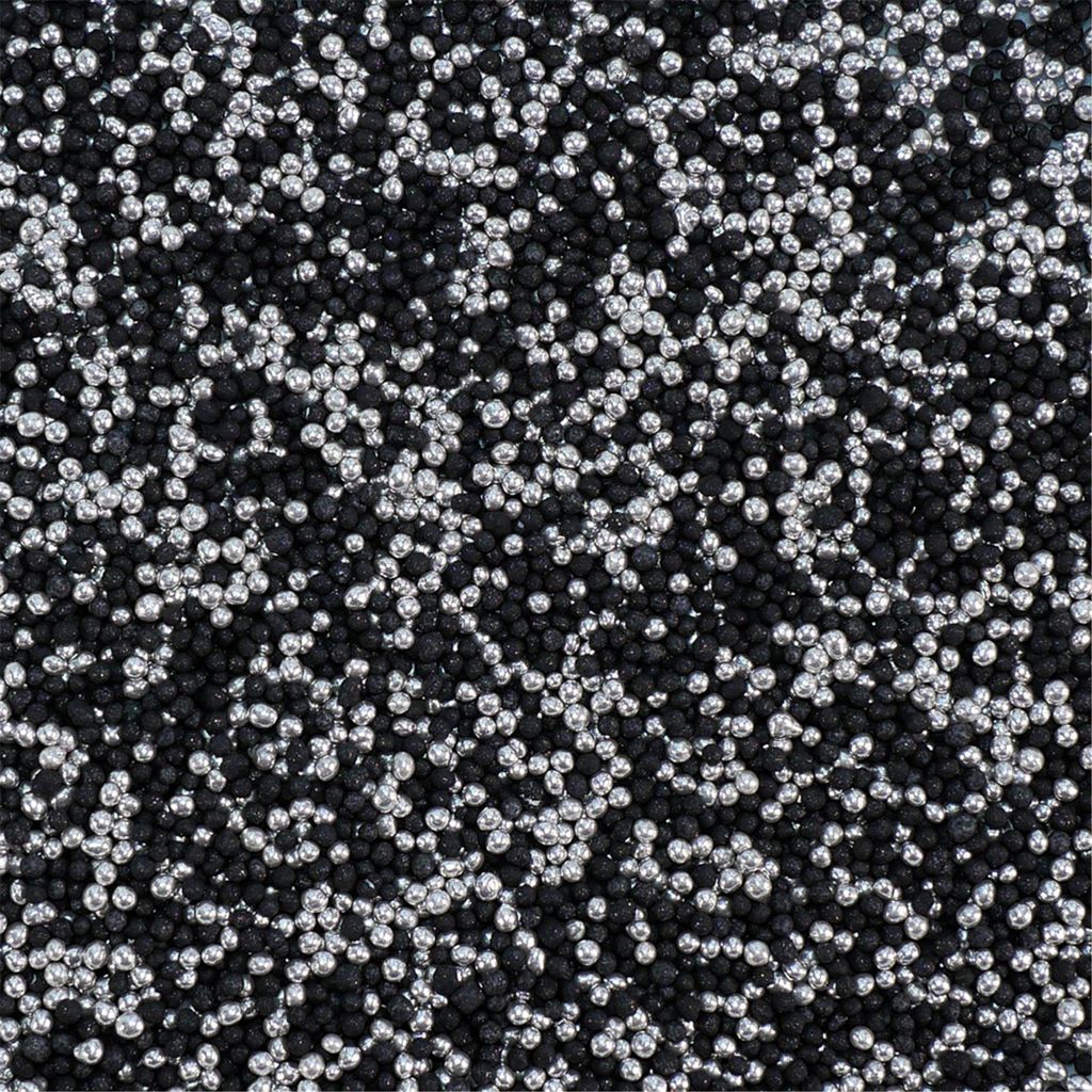 Streuselheld Schwarz Silber 40g Streusel zum Dekorieren und Produktbild 