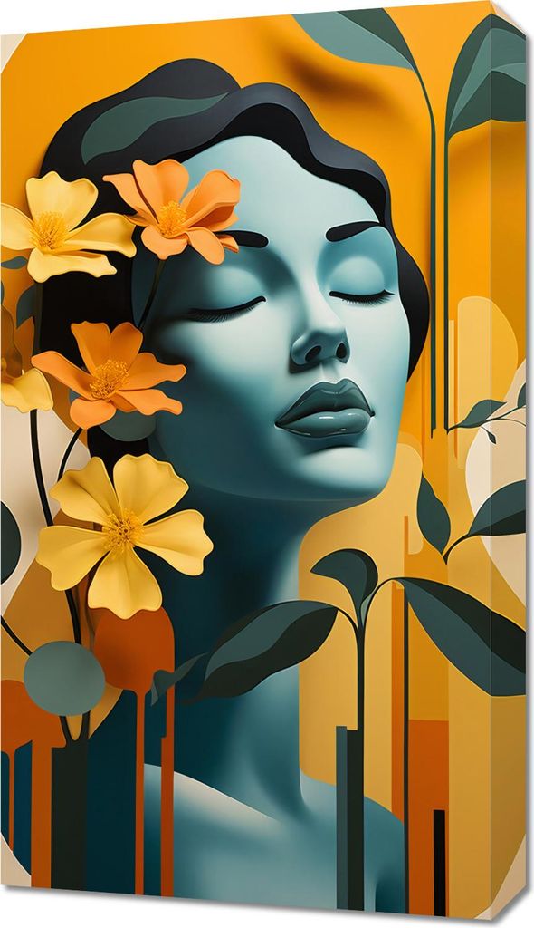 Bild 40x70cm Blumige Meditation