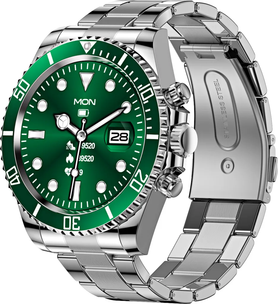 Smartwatch A12 Recensione: Sport Tracker 1.28'' IPS IP67 Verde Uomo