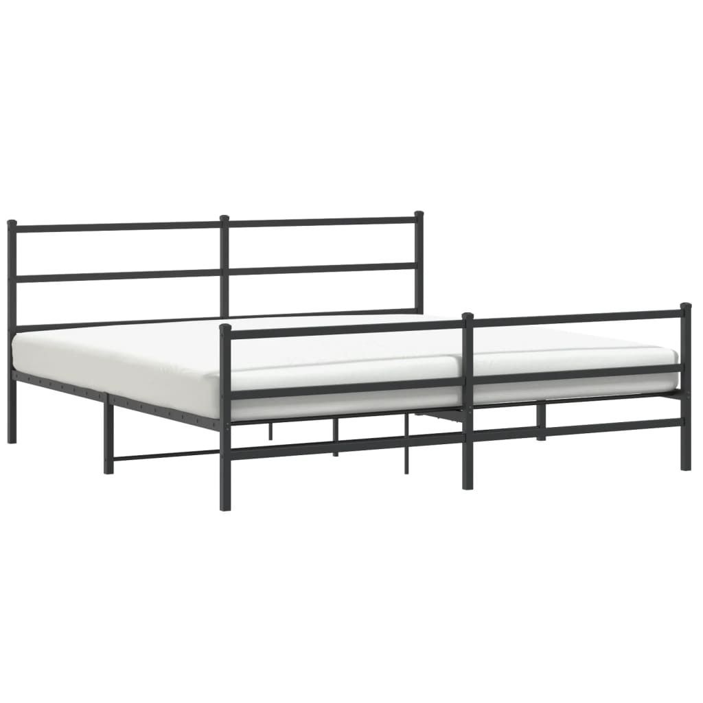 Postel s čelem a nohou kovová 180x200 cm Obrázek produktu 