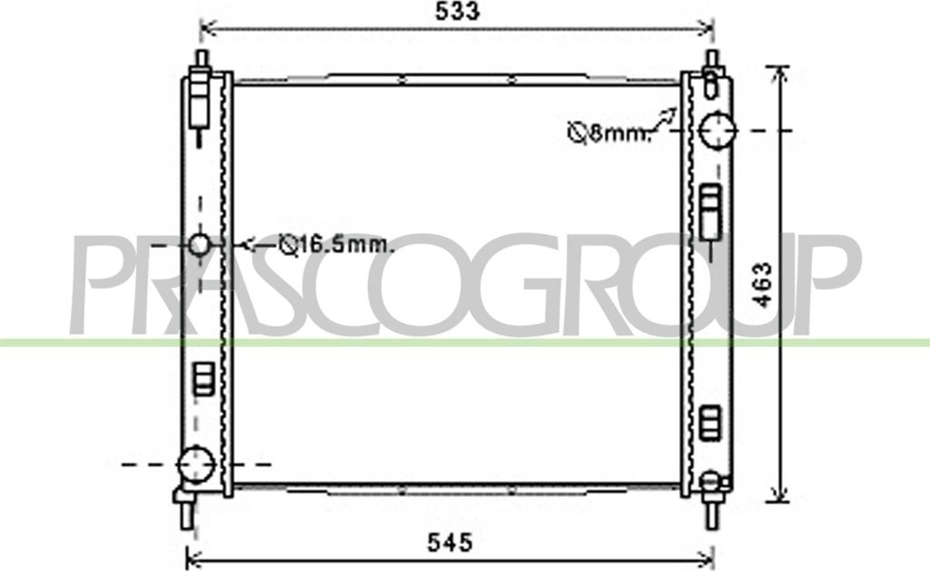 PRASCO DS300R003 Kühler Wasserkühler Motorkühler für NISSAN JUKE (F15) CUBE (Z12)