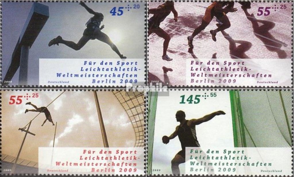 Briefmarken BRD (BR.Deutschland) 2009 Mi 2727-2730 (kompl.Ausg.) gestempelt Leichtathletik-WM in Berlin