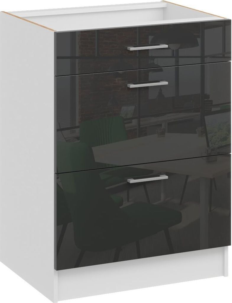 Roe Furniture | Küchenunterschrank 60 cm - Schwarz – Produktbild 
