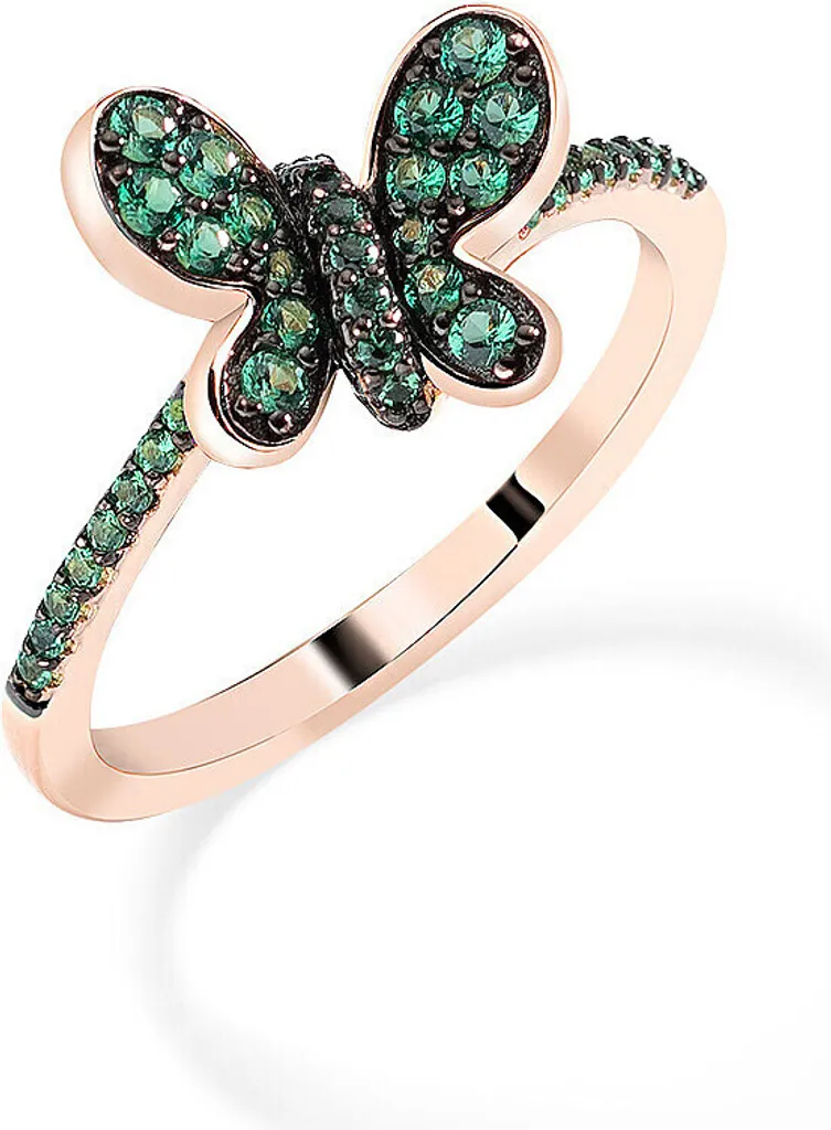 Anello Amen Farfalle 14 Argento Rosé | L'Accessorio Glamour dell'Anno