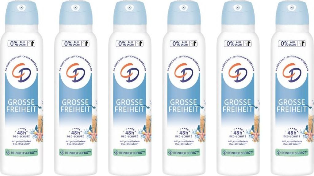 CD Deo Spray Große Freiheit mit 48h Deo Schutz 150ml 6er Pack