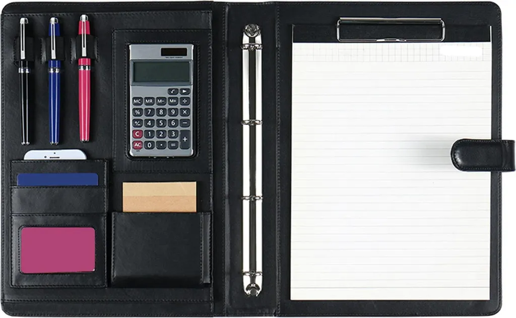 Bloc-notes multifonction avec calculatrice de bureau et stylo inclus