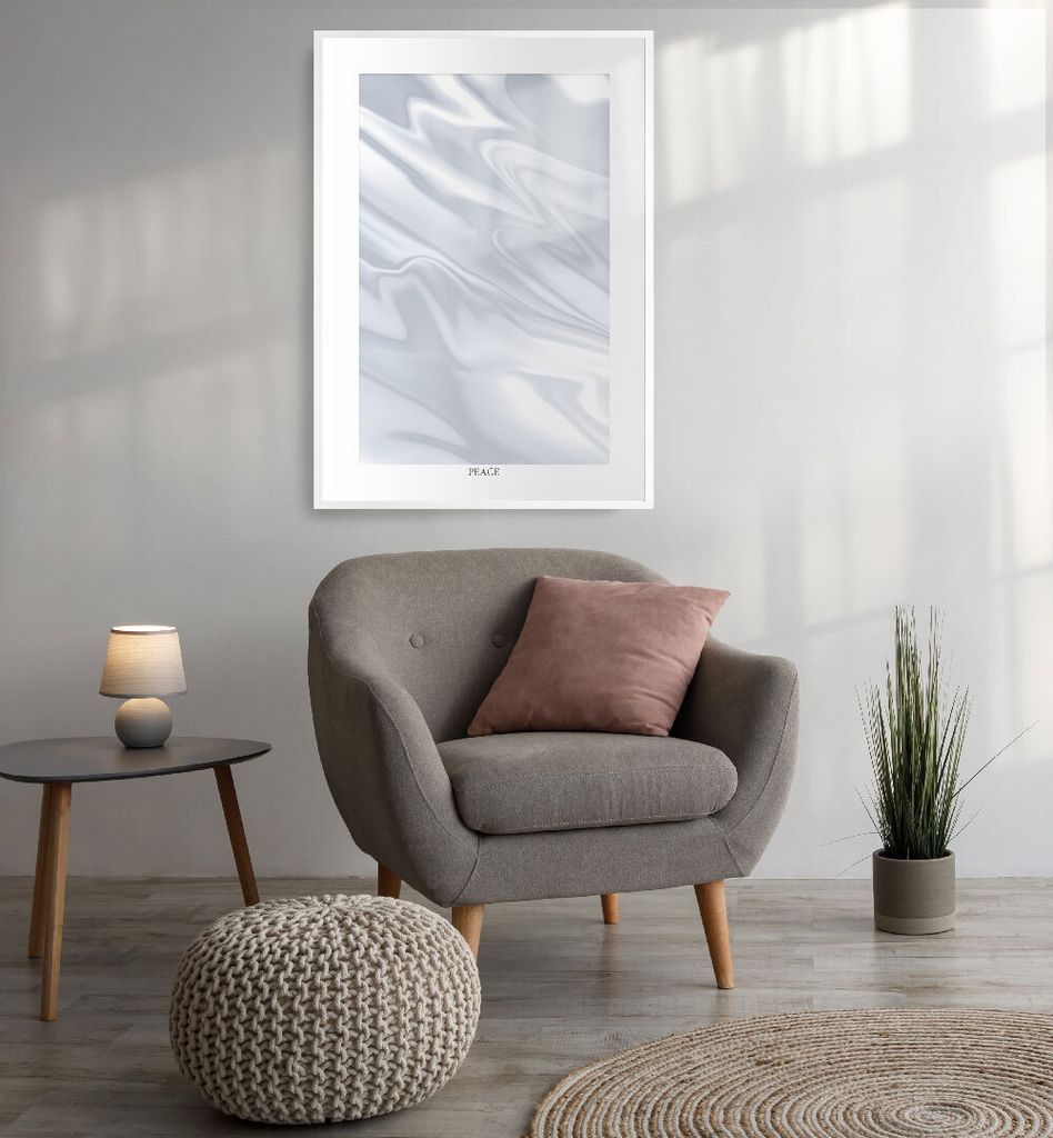 Poster Aura Frieden, groesse_poster:50x70 cm, groesse_rahmen:birke 50x70 cm