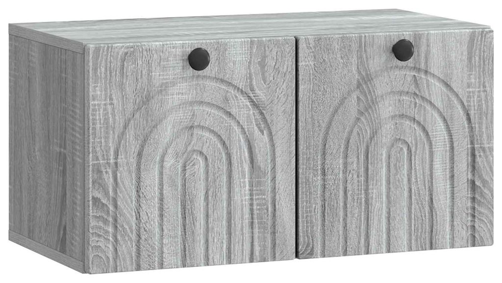 vidaXL Wandmontierter TV-Schrank Graues Sonoma 59,5 x 31 x 30 cm