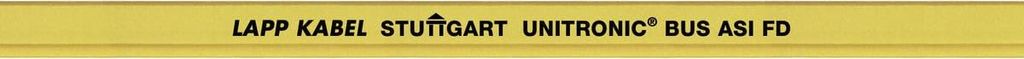 10 Meter Lapp 2170830 Unitronic BUS ASI FD (TPE) A Busleitung 2x1,5 mm² gelb I Datenkabel flach I hochflexible Schleppkettenleitung I Ölbeständi...