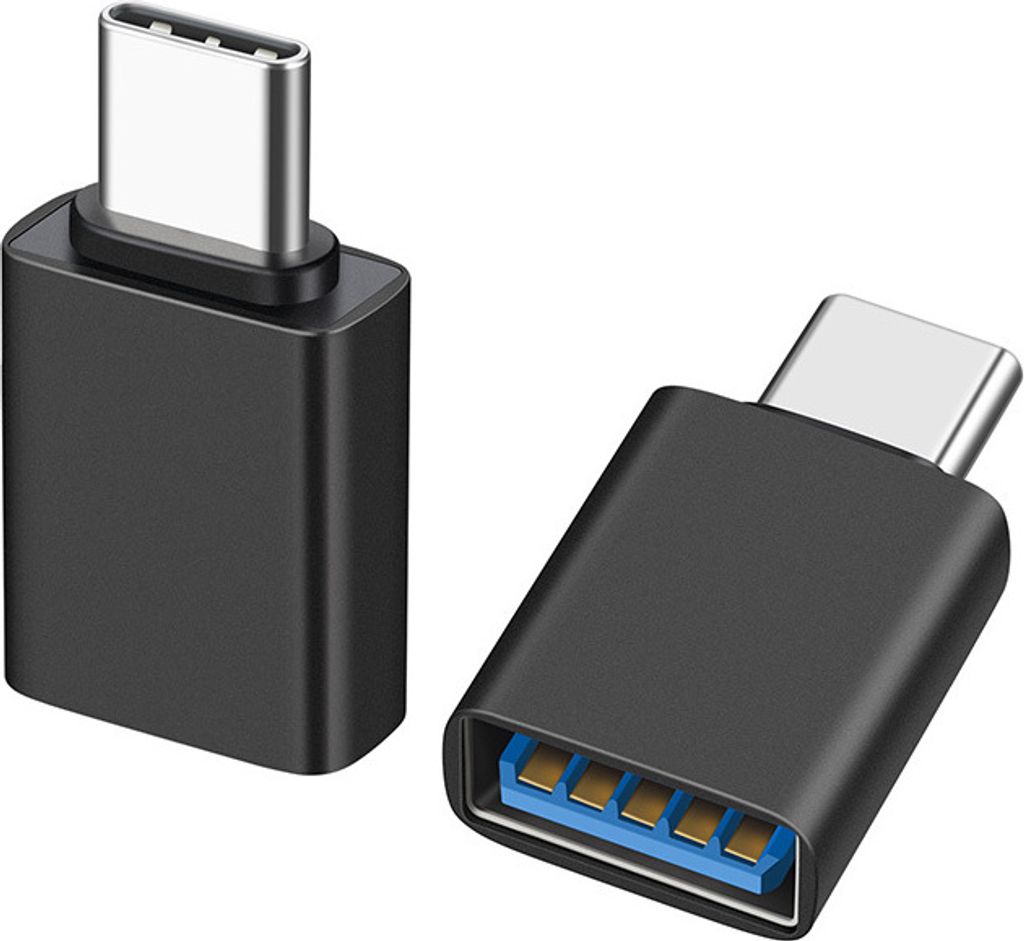 OTG-Adapter Schwarz 2,62x1,46x0,7 cm 10 Gbit/s Datenübertragung für Smartphones Tablets Laptops