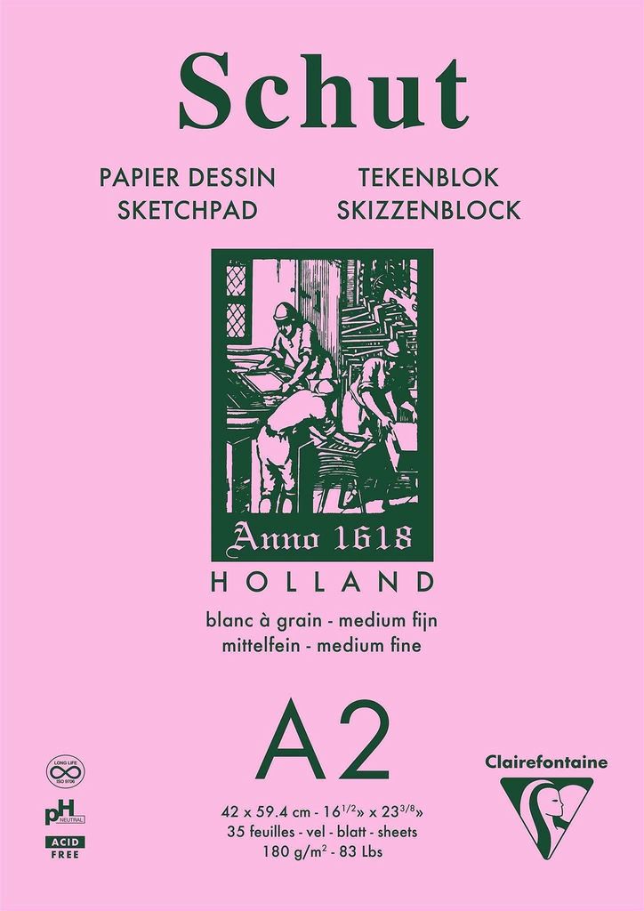 Clairefontaine Block Petit grain A2 w 180g 35Bl