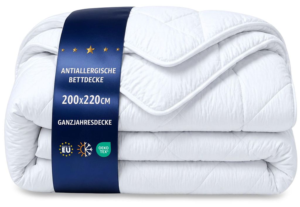 Bettdecke Ganzjahres  200x220 cm Microfaser Steppdecke Produktbild 
