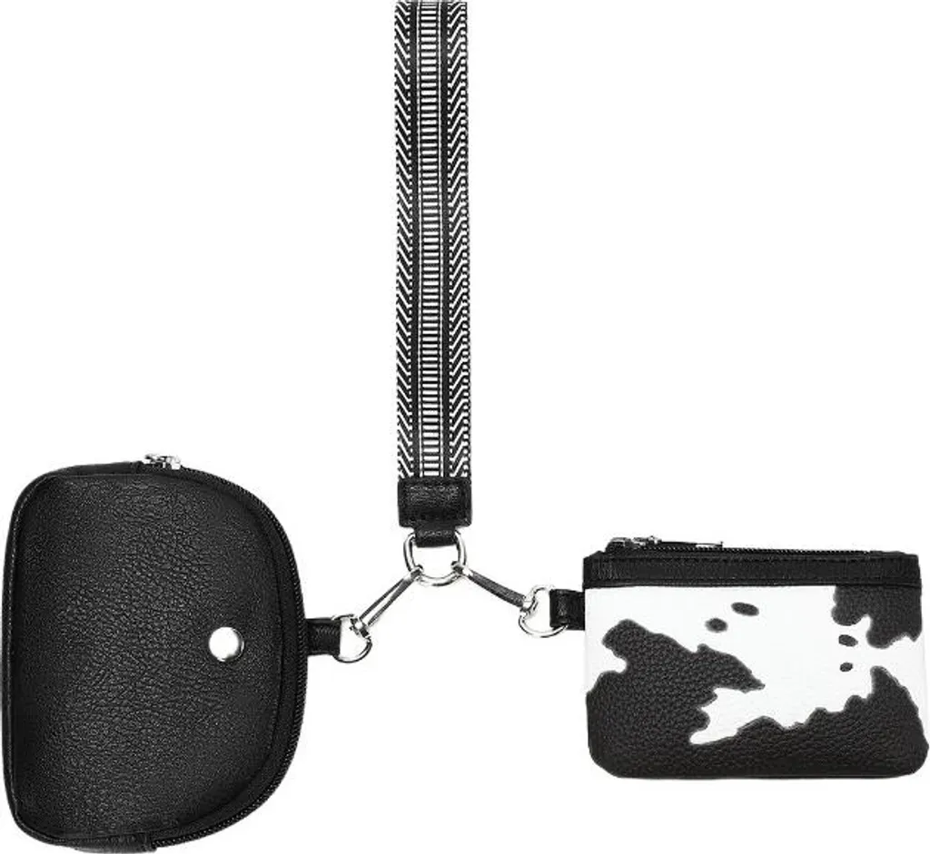 Accessorio Sportivo INF: Set 2 Portamonete da Polso in PU Nero