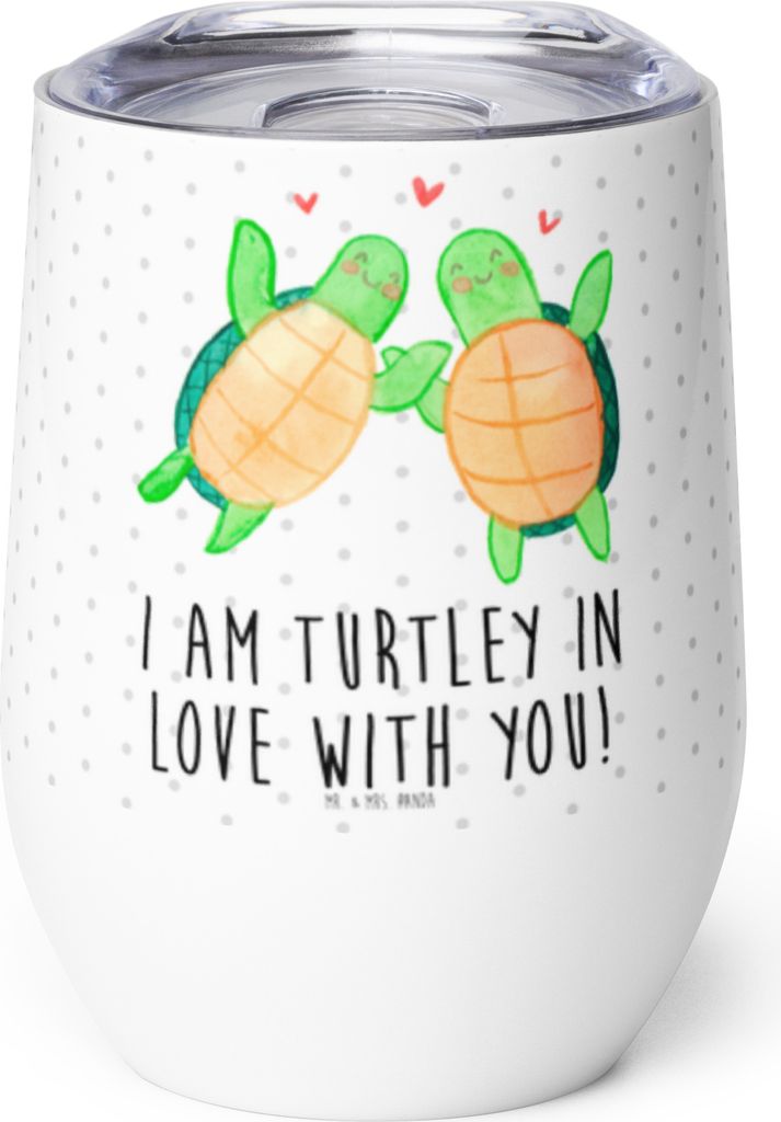 Mr. & Mrs. Panda thermosbecher Schildkröten Paar - Weiß - Produktbild 