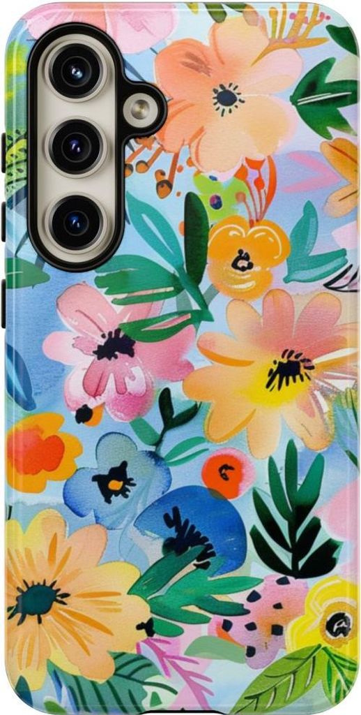 Aquarell-Blumenmuster – Hülle Kompatibel mit Samsung Galaxy S24