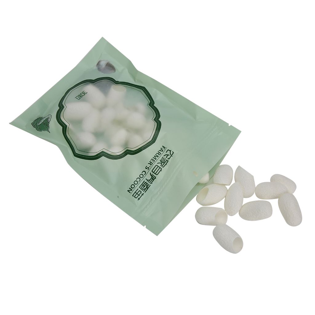 30 Stück Gesichtsreinigungs-Kokons aus natürlicher Seide zur Mitesserentfernung, Peeling-Kugeln aus Seidenraupen