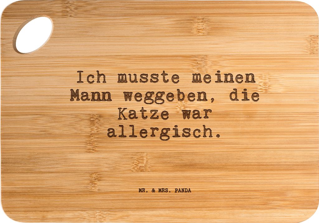 Mr. & Mrs. Panda Schneidebrett Ich musste meinen Mann... - Transparent - Geschenk, Trennung, Hackbrett, Spruch Geschenke, Holzbrett, Lustig, schnei...