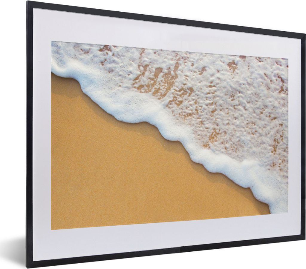 MuchoWow Gerahmtes Poster Strand - Wasser - Meer - Tropisch - Sommer 40x30 cm - Poster mit Schwarzem Bilderrahmen Wandposter Rahmen Foto Bilder -...