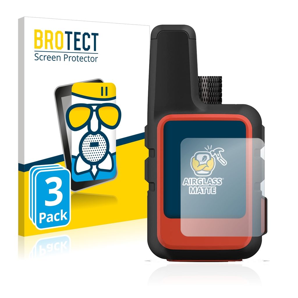 3x BROTECT Entspiegelungs Schutzglas für Garmin inReach Mini 2 Schutzfolie Panzer Folie Glas Display Schutz matt