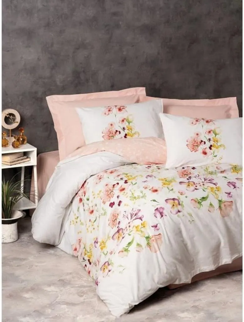 Set Letto King-Size Emma v2 Salmon - 100% Cotone Ranforce 240x220