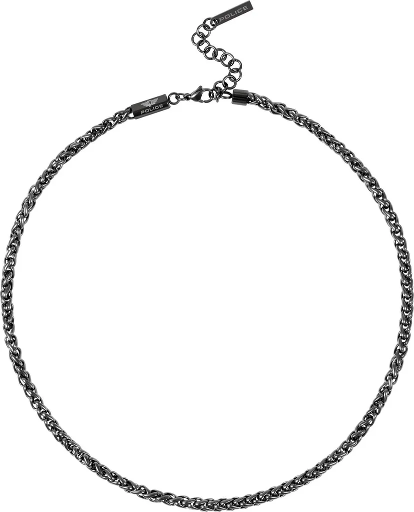Collier en Acier Noir pour Homme Police Luminous - Accessoire de Mode