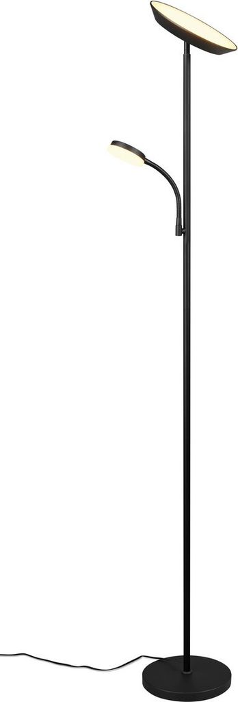 Lampa stojąca podłogowa nowoczesna czarna ruchomy reflektor Zdjęcie produktu 