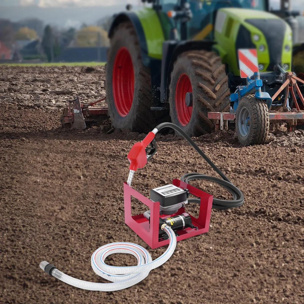 Pompe à gazole haut débit auto-amorçante construction durable rouge - 4