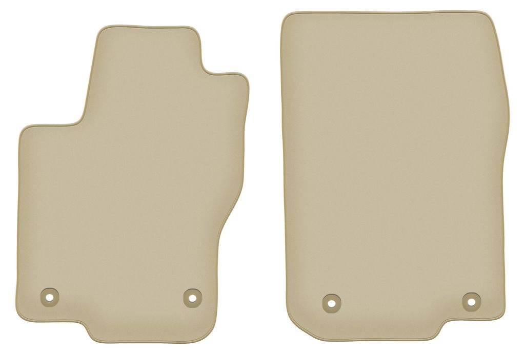 Velours-Fußmatten Vorne PREMIUM beige passend für Mercedes GL X166 (2012-2015, SUV) – mit Befestigungen – passgenau
