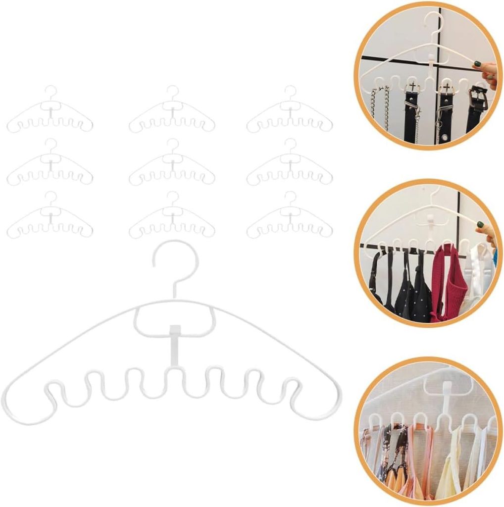 10 Stück Gewellte Kleiderbügel rutschfeste Kleiderbügel Gürtelbügel Schals Kleiderbügel Platzsparende Kleiderbügel Für Kleidung Tanktops Kl...