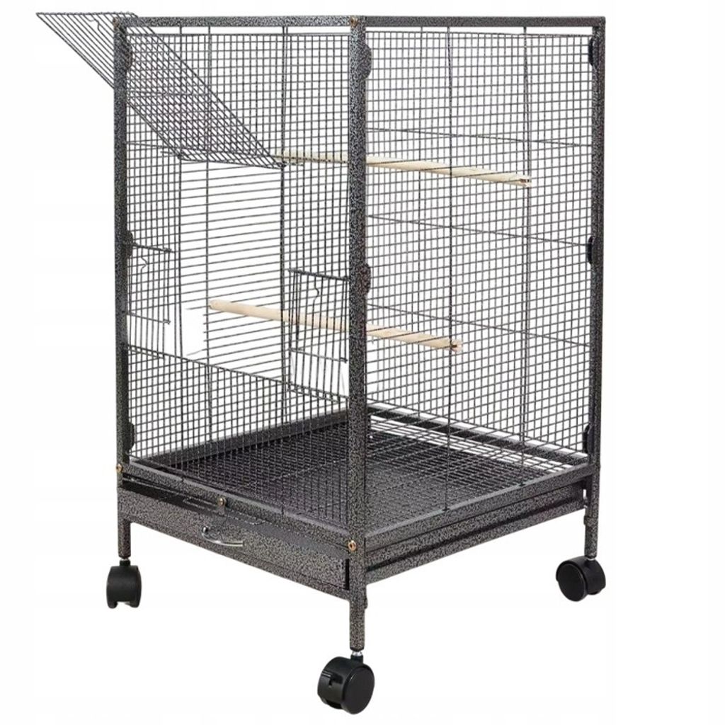 Kovová klec pro domácí exotické ptactvo voliéra velká 80 cm Obrázek produktu 