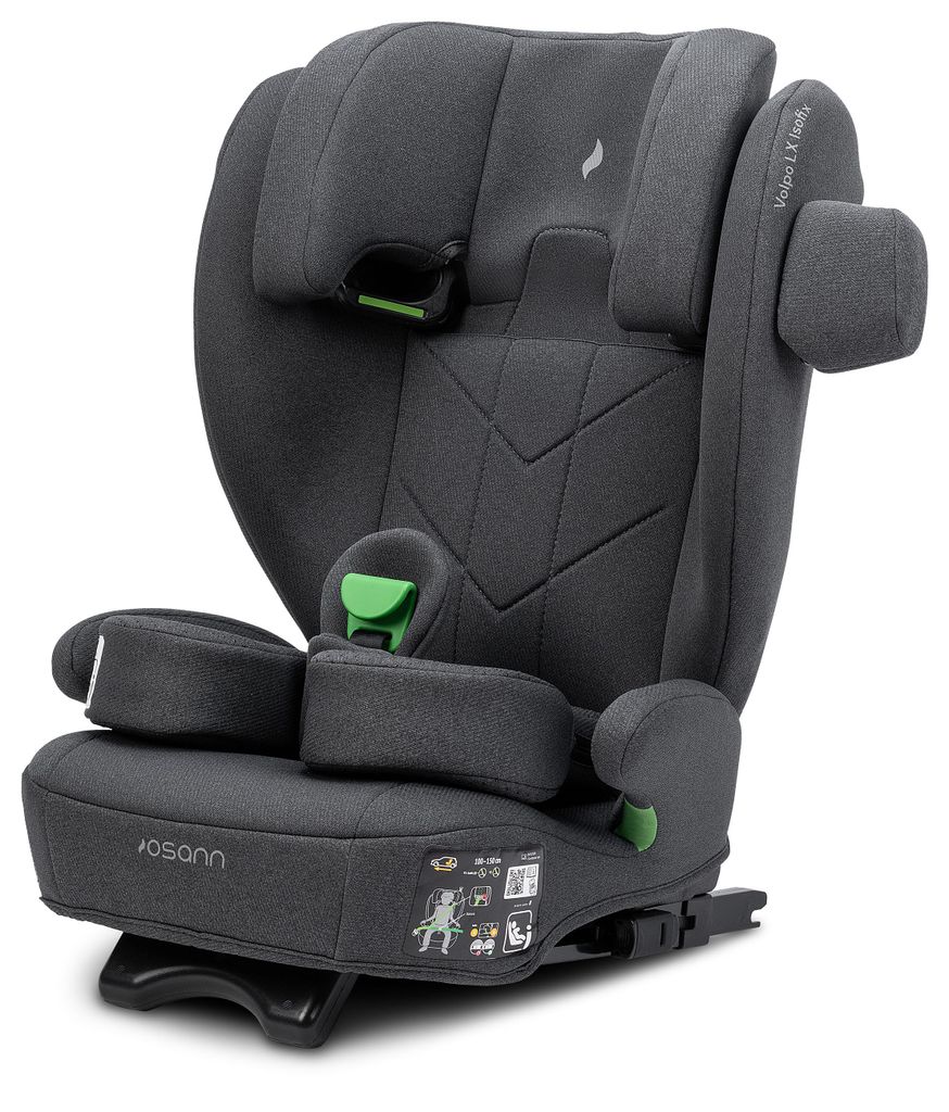 Osann Volpo LX Isofix Kindersitz 100 bis 150 cm Slide-Protektor Seitenaufprallschutz Dark Grey Melange