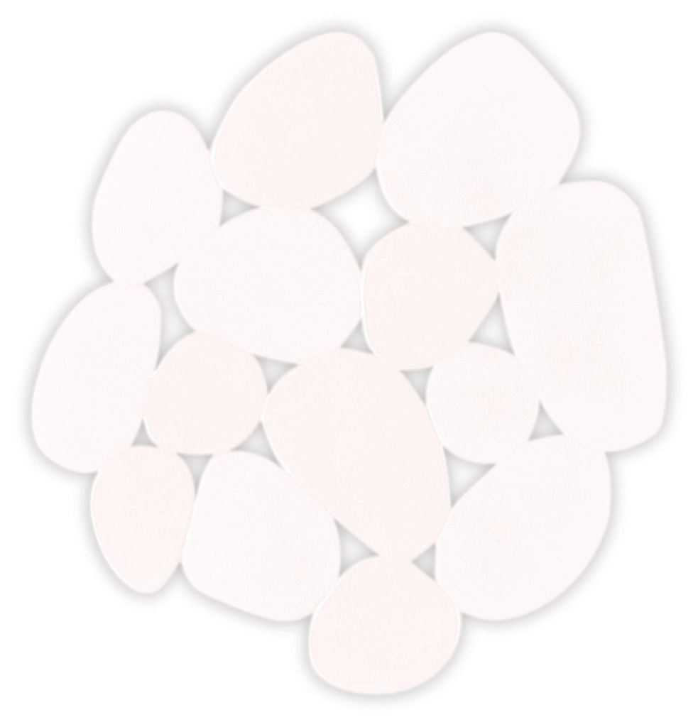 MSV 3700703952152, Wit, Effen, Rond, Polyvinylchloride Productafbeelding 
