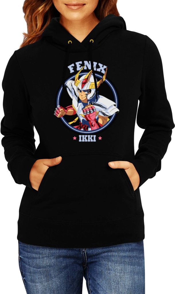 Damen Kapuzenpullover Japan Anime Manga Saint Anime Seiya Fenix Ikki Fenix Ikki, Lady S / Schwarz